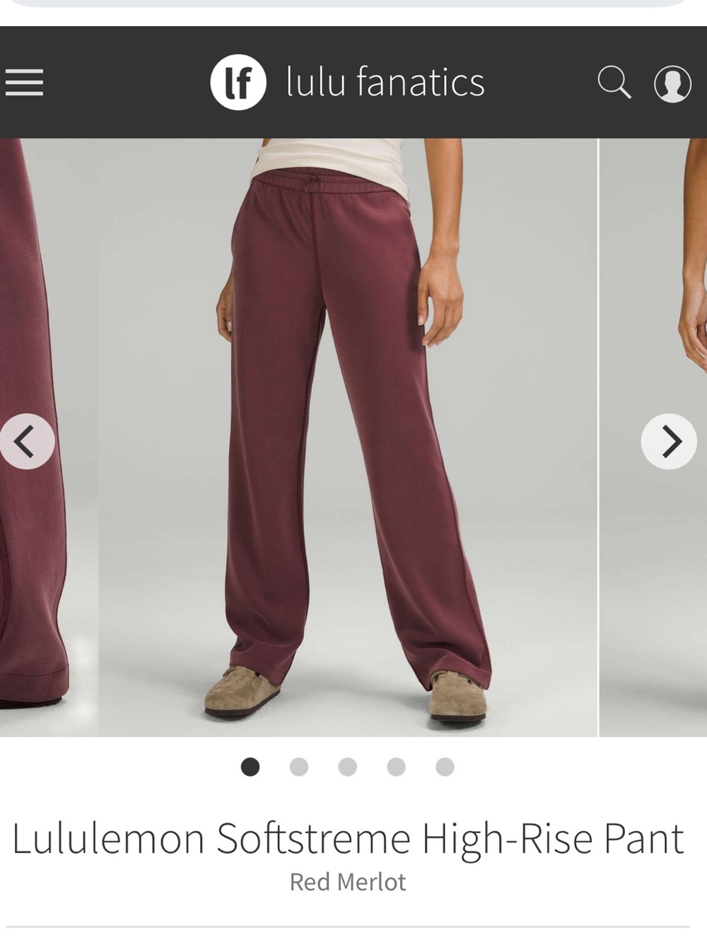lululemon athletica Wide-Leg Softstreme Pant - Red Merlot